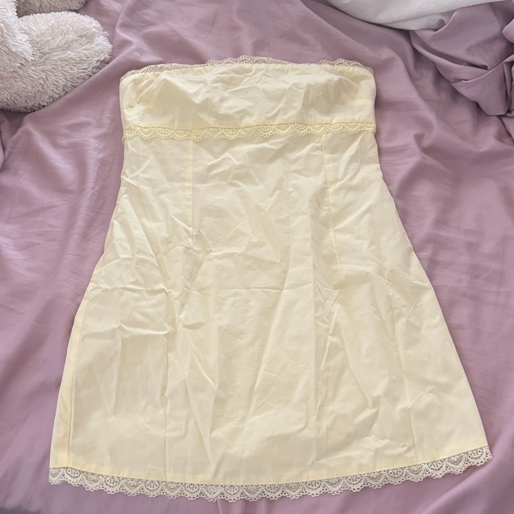 peppermayo yellow cala mini dress size 2